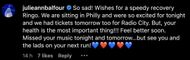 A fan's comment under Ringo Starr's press release on Instagram (Image via Instagram/@ringostarrmusic)